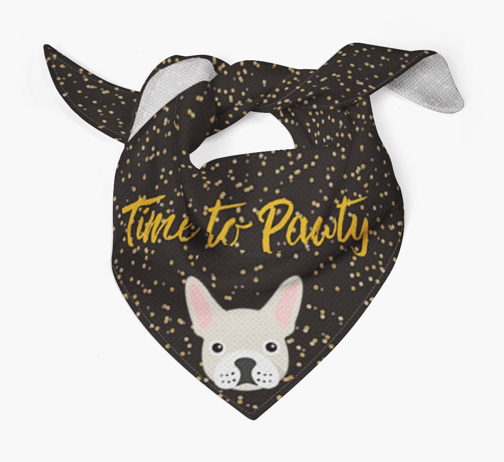'Time to Pawty' {breedCommonName} Bandana