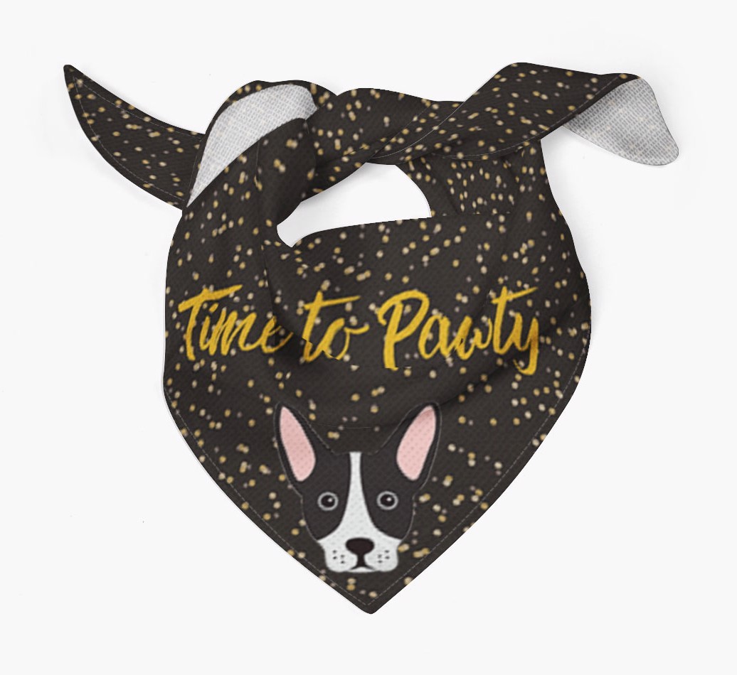 'Time to Pawty' {breedCommonName} Bandana