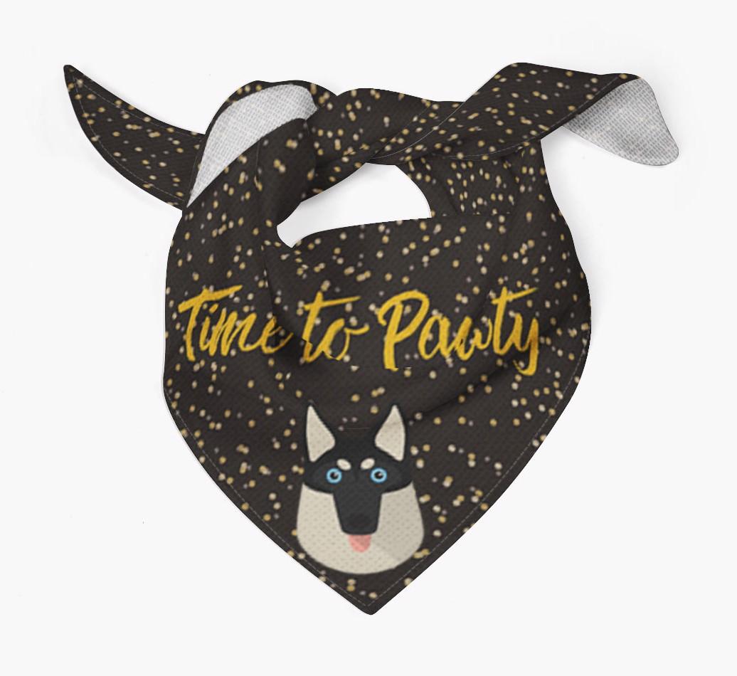 'Time to Pawty' {breedCommonName} Bandana