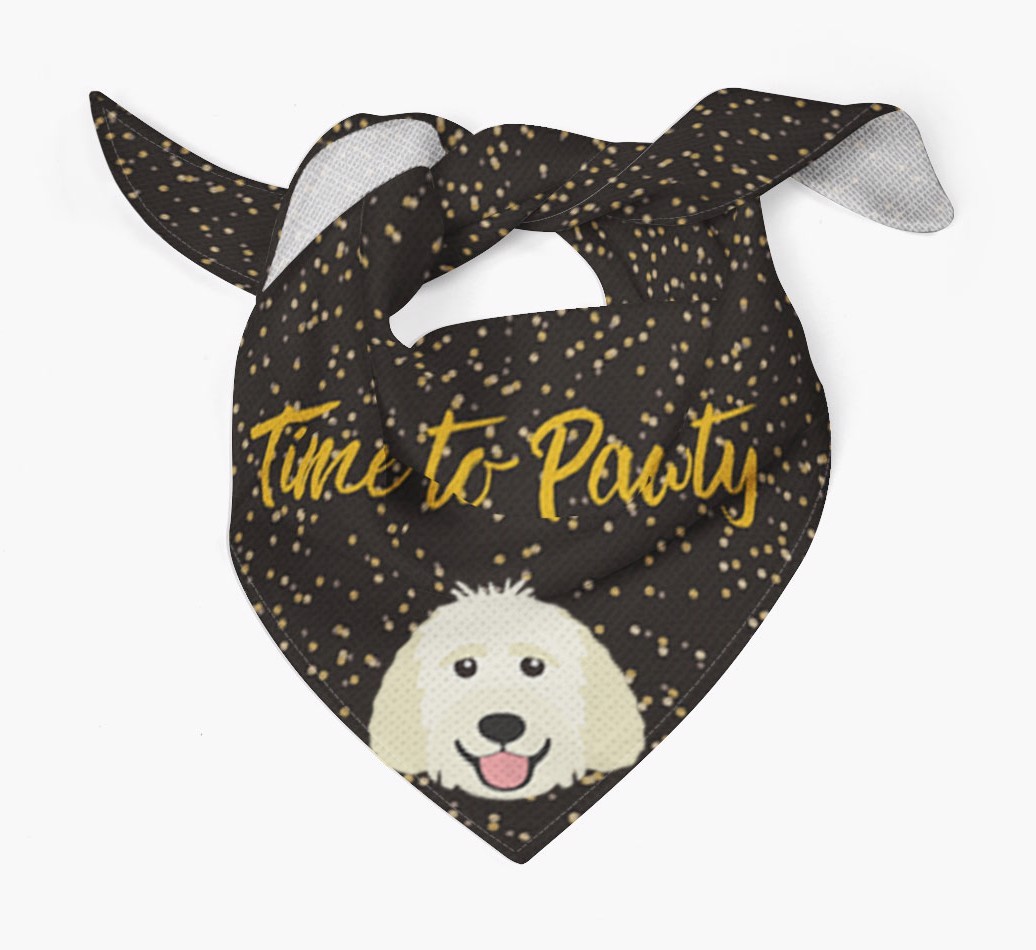 'Time to Pawty' {breedCommonName} Bandana
