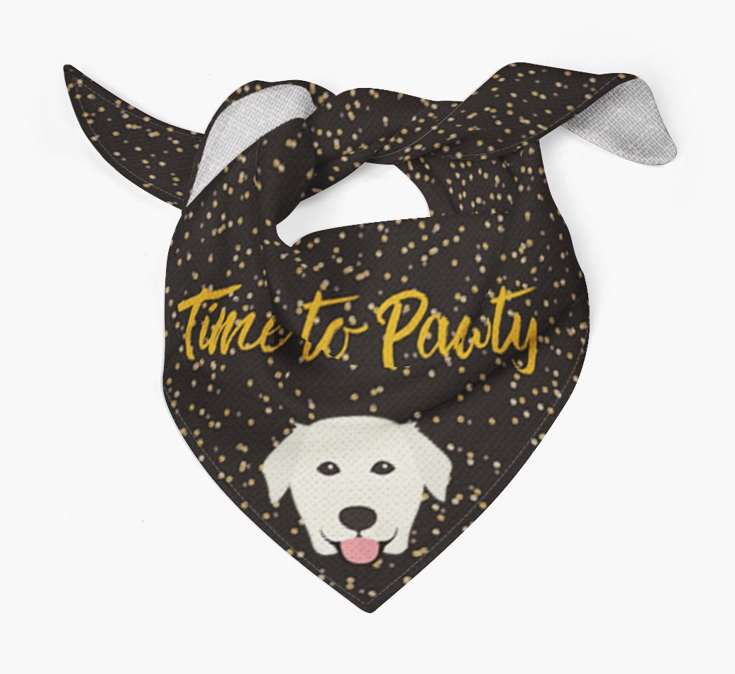 'Time to Pawty' {breedCommonName} Bandana