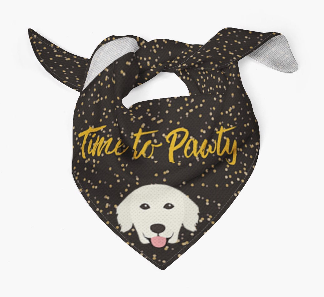 'Time to Pawty' {breedCommonName} Bandana