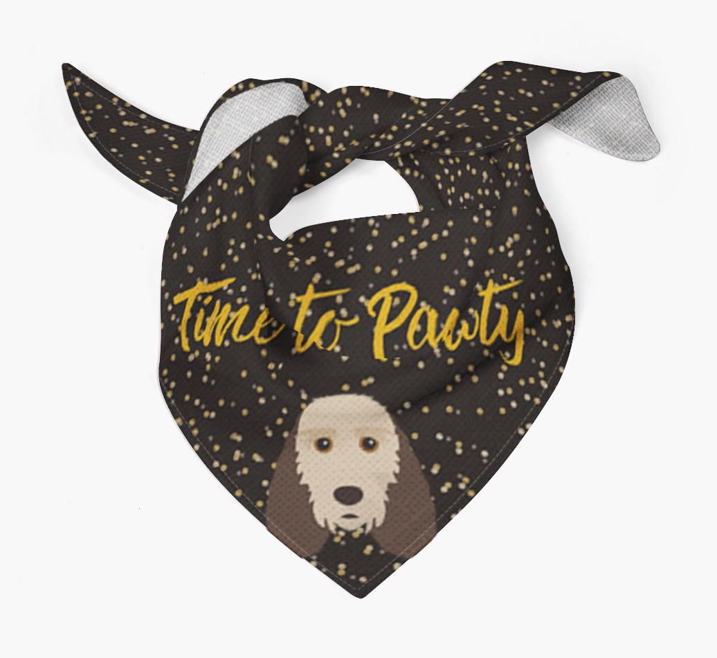 'Time to Pawty' {breedCommonName} Bandana
