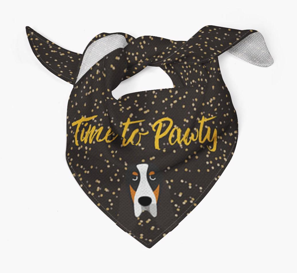 'Time to Pawty' {breedCommonName} Bandana