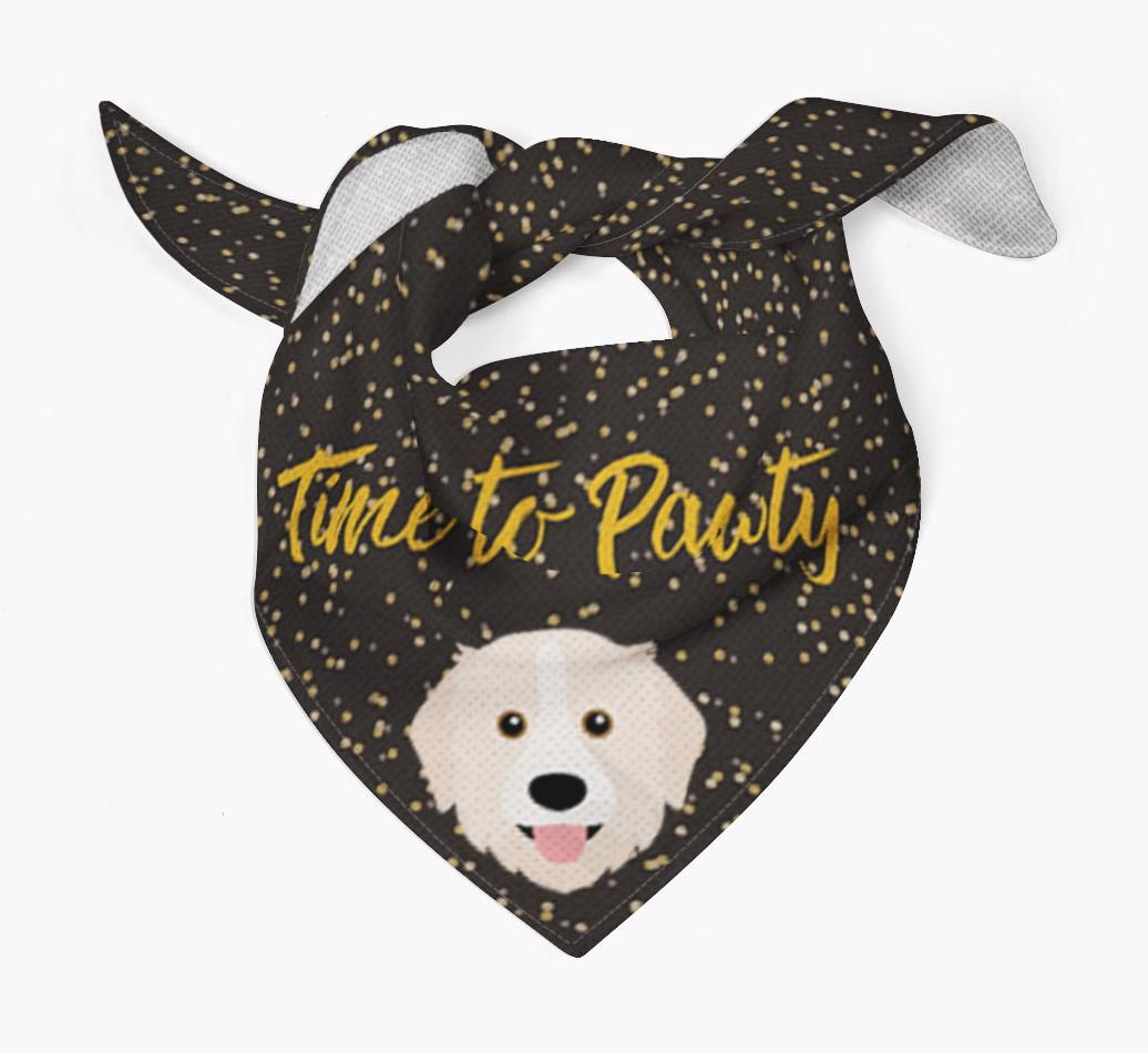 'Time to Pawty' {breedCommonName} Bandana