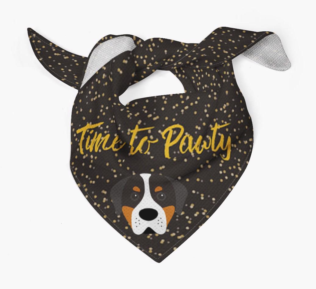 'Time to Pawty' {breedCommonName} Bandana