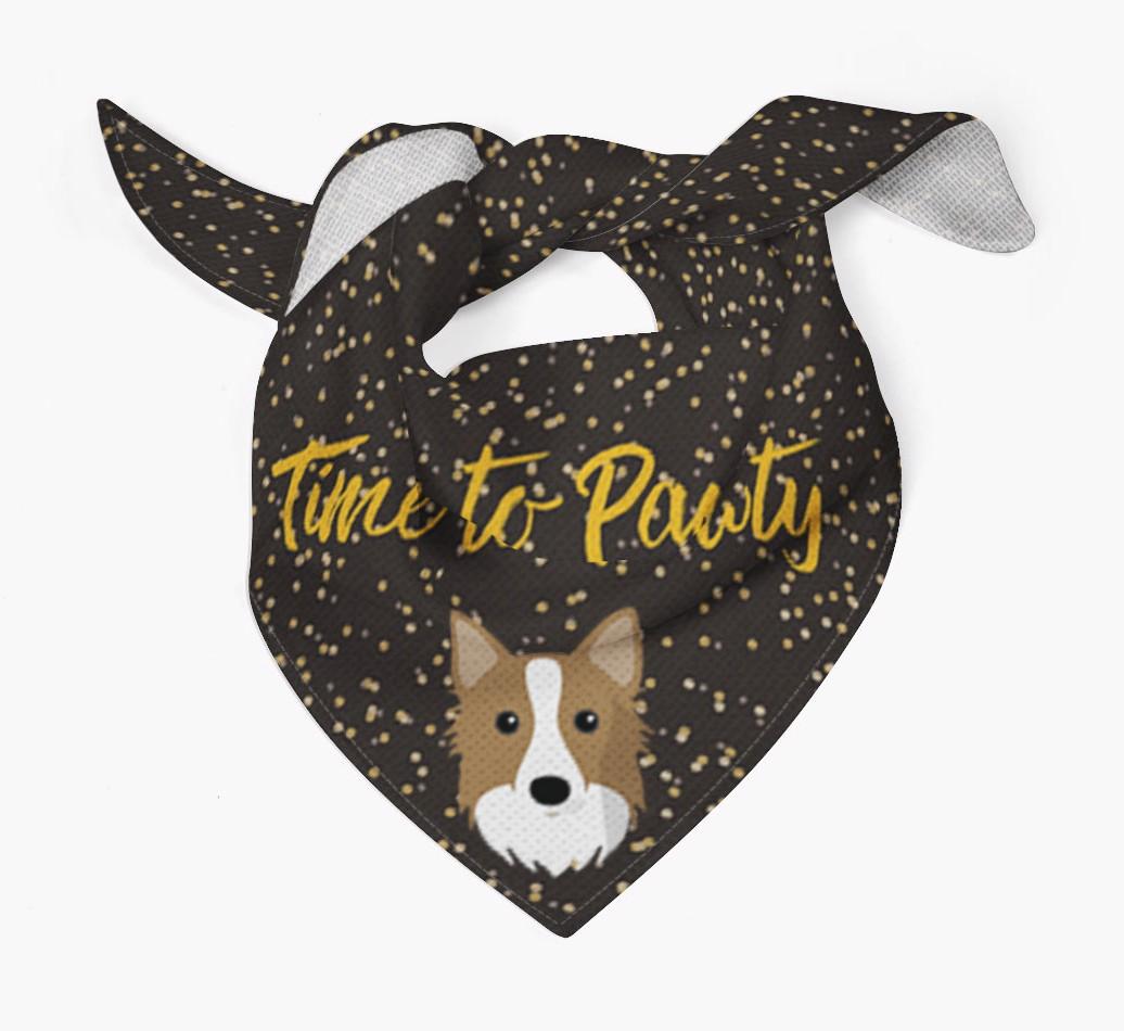 'Time to Pawty' {breedCommonName} Bandana