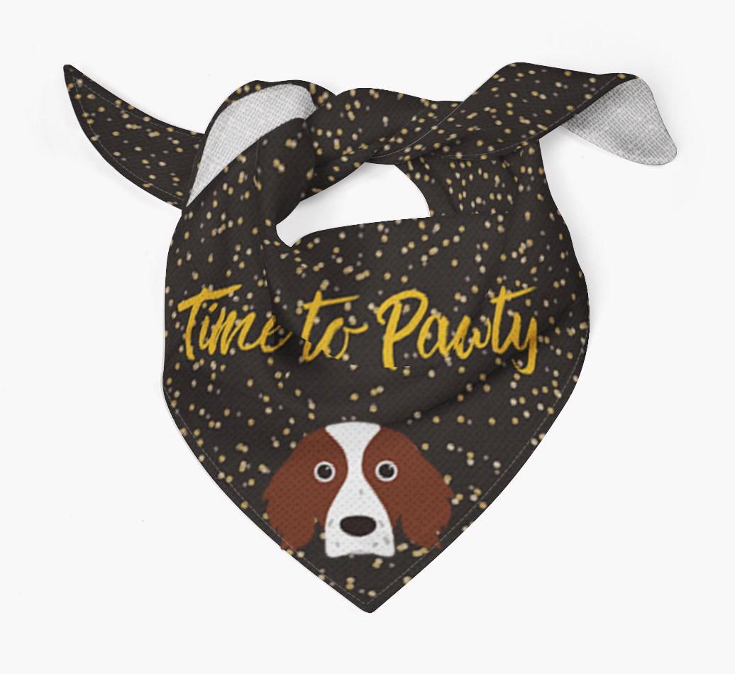 'Time to Pawty' {breedCommonName} Bandana