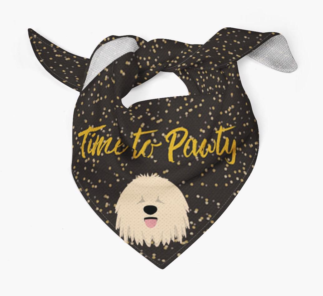 'Time to Pawty' {breedCommonName} Bandana