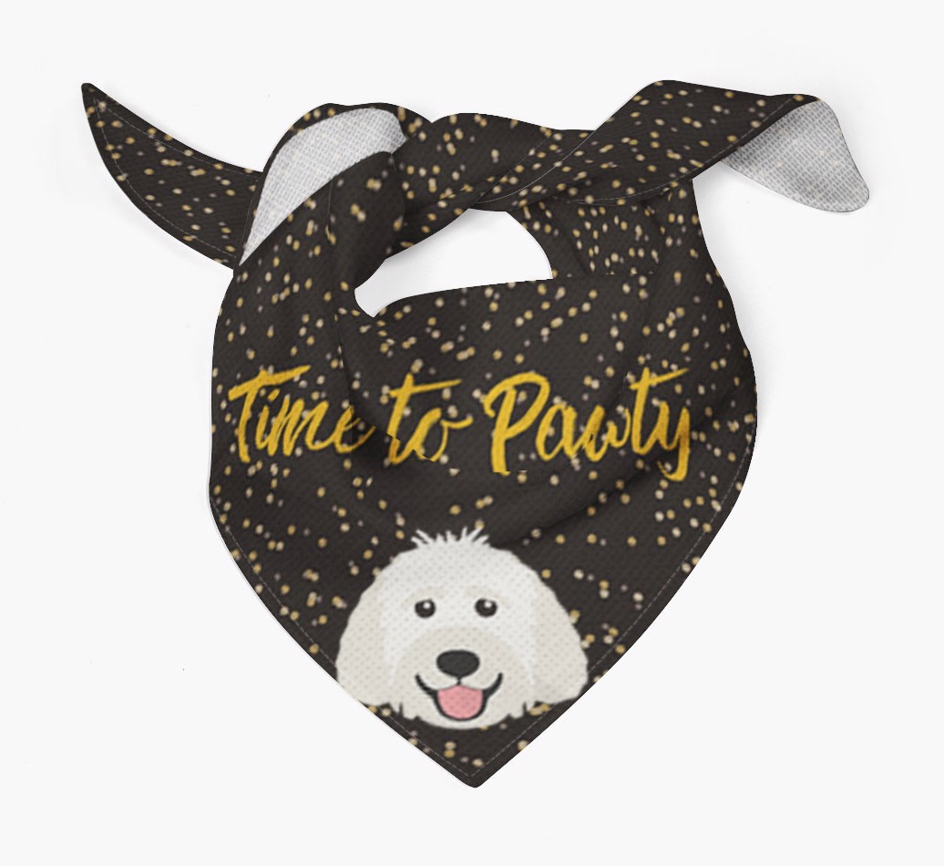 'Time to Pawty' {breedCommonName} Bandana