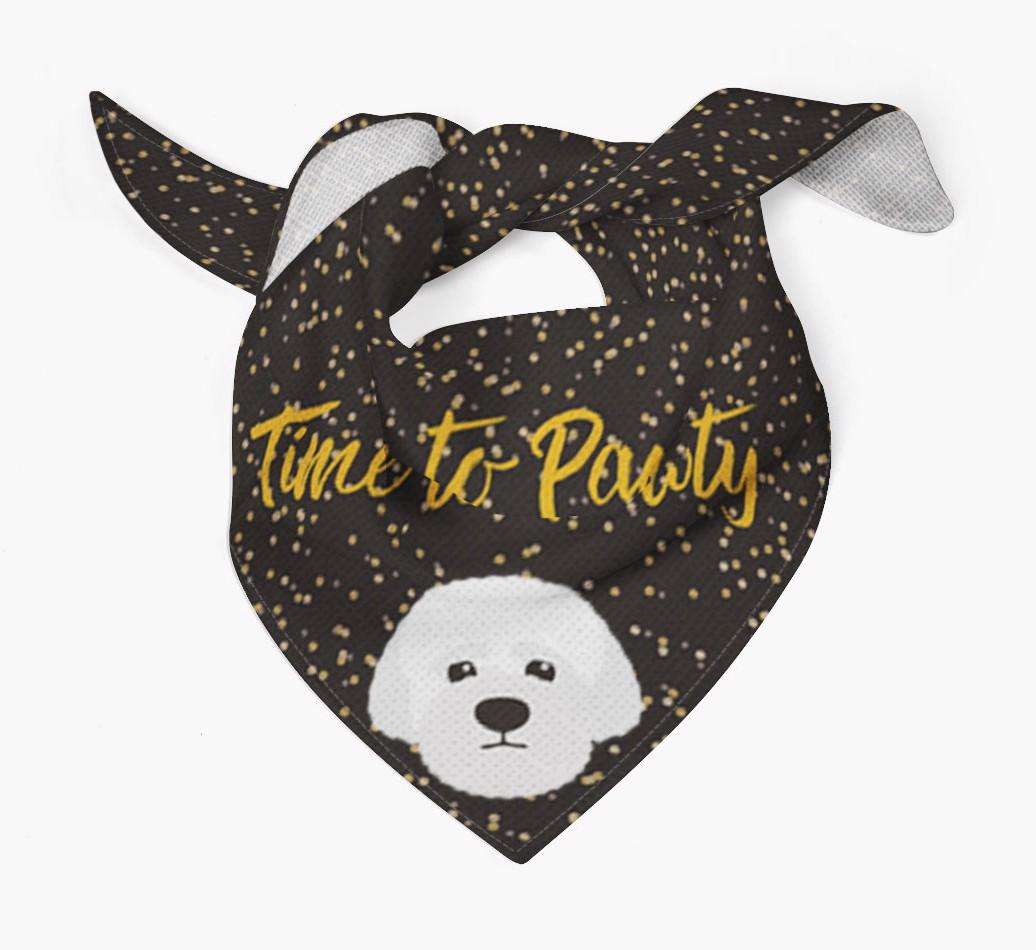 'Time to Pawty' {breedCommonName} Bandana