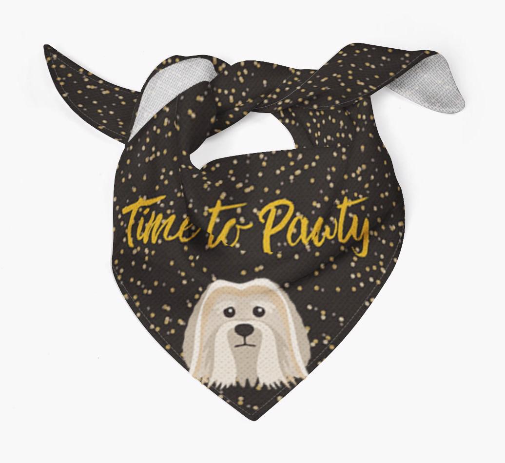 'Time to Pawty' {breedCommonName} Bandana