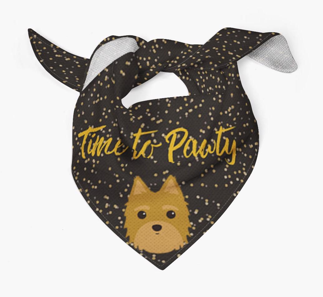 'Time to Pawty' {breedCommonName} Bandana