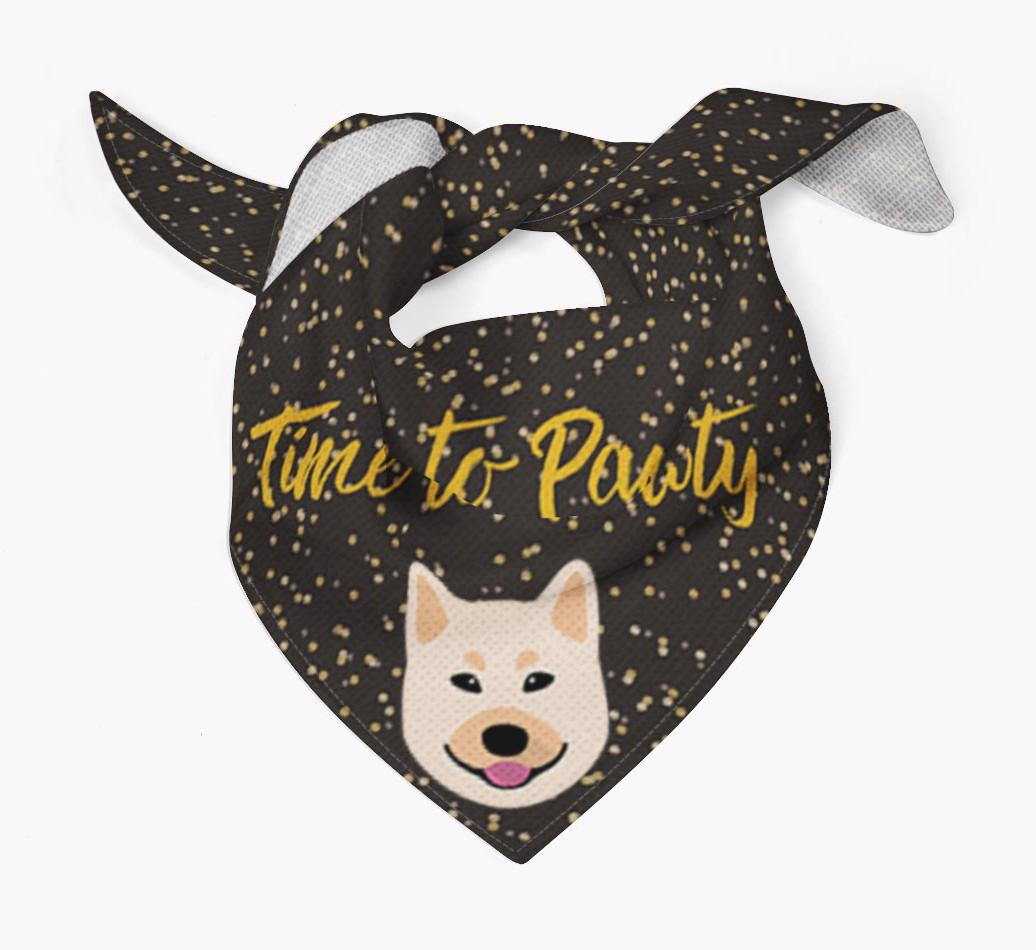 'Time to Pawty' {breedCommonName} Bandana