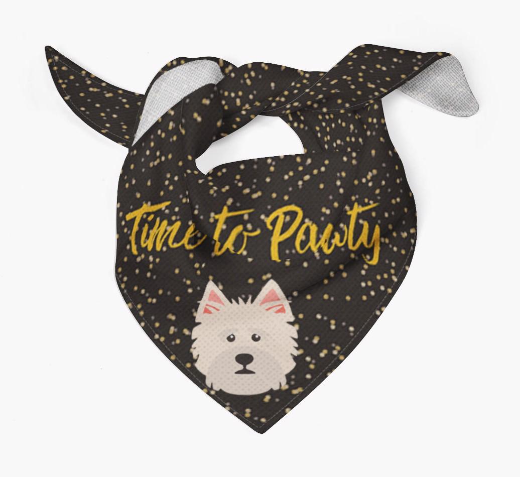'Time to Pawty' {breedCommonName} Bandana