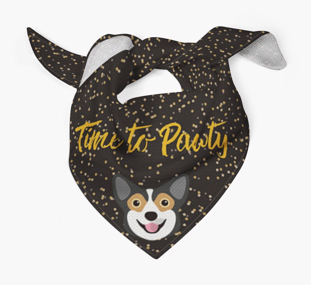 'Time to Pawty' {breedCommonName} Bandana