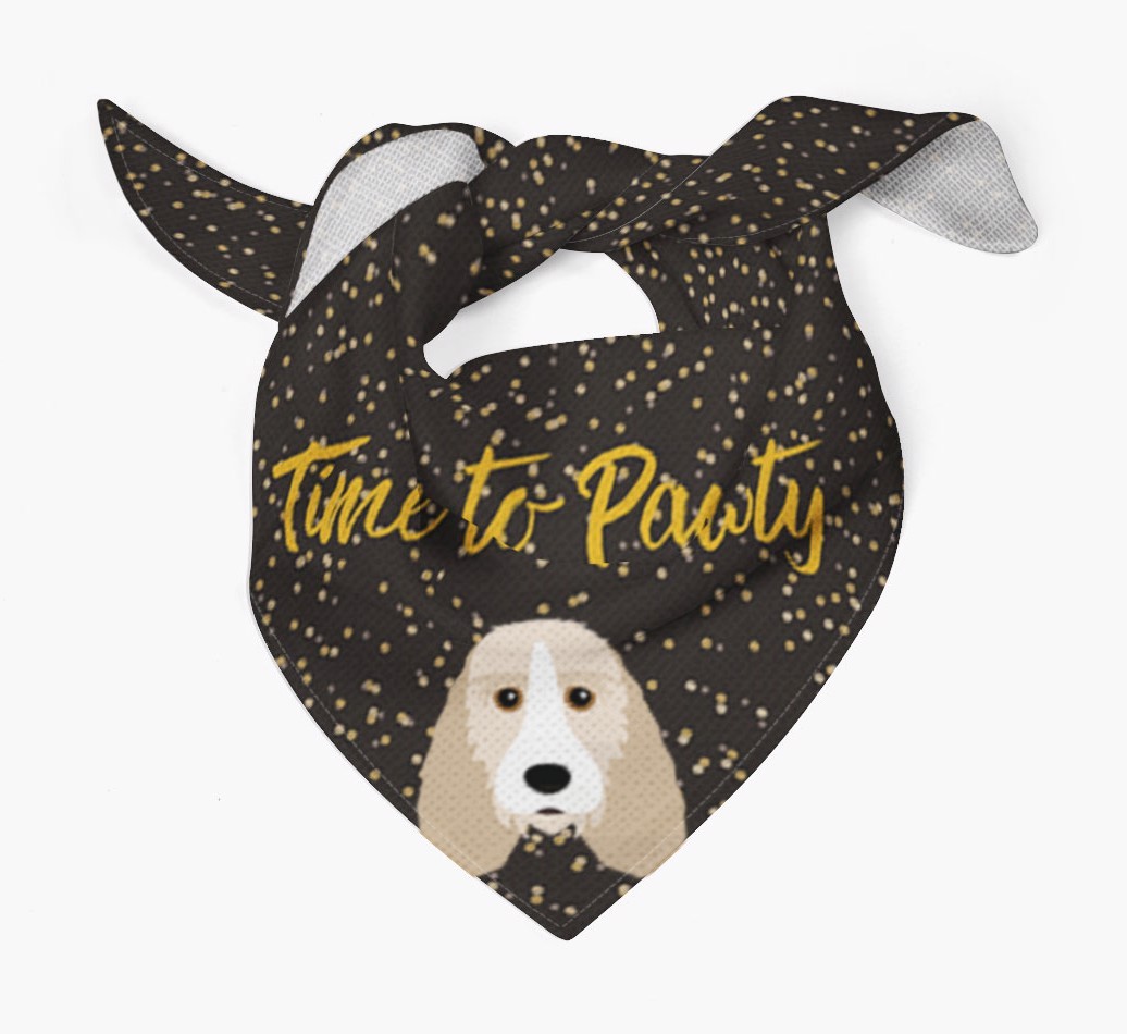 'Time to Pawty' {breedCommonName} Bandana