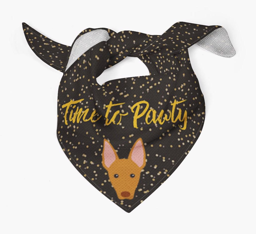 'Time to Pawty' {breedCommonName} Bandana