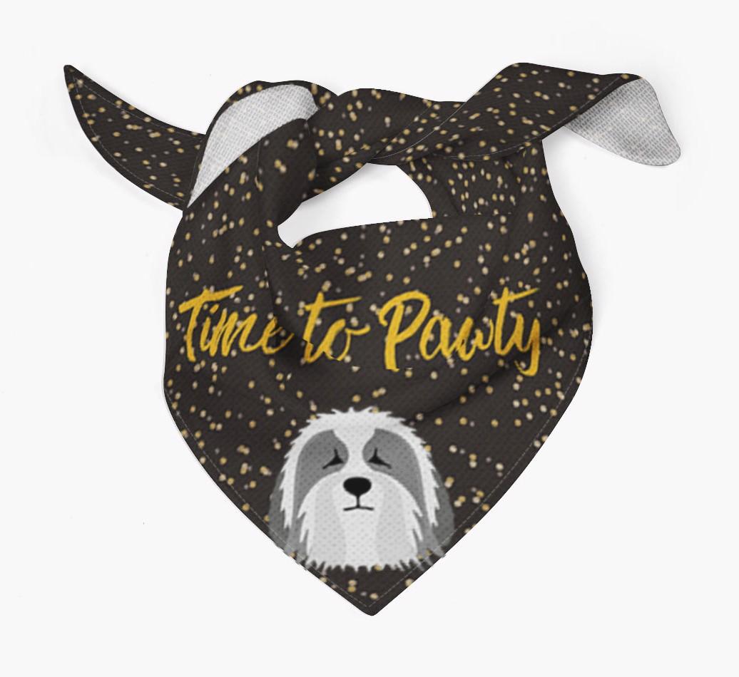 'Time to Pawty' {breedCommonName} Bandana