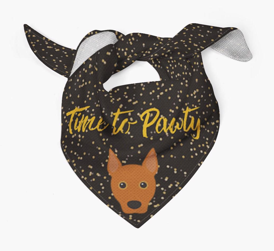 'Time to Pawty' {breedCommonName} Bandana