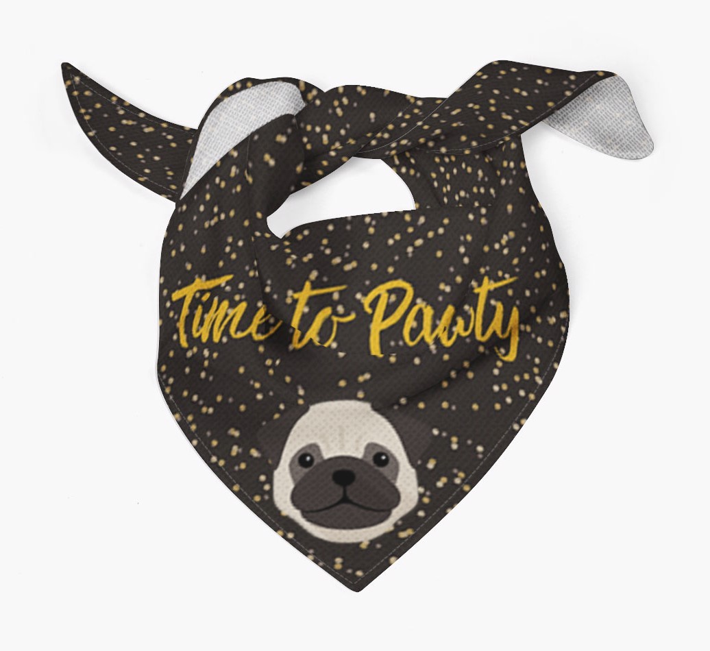'Time to Pawty' {breedCommonName} Bandana