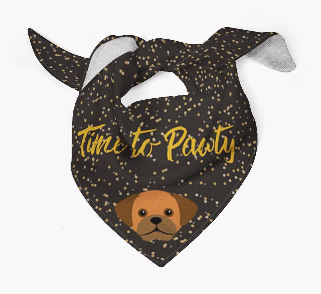 'Time to Pawty' {breedCommonName} Bandana