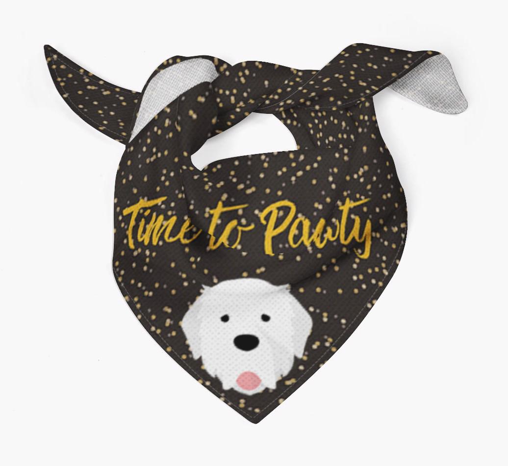 'Time to Pawty' {breedCommonName} Bandana