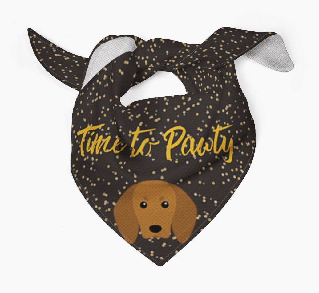 'Time to Pawty' {breedCommonName} Bandana