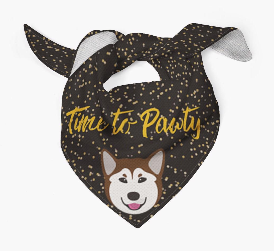'Time to Pawty' {breedCommonName} Bandana