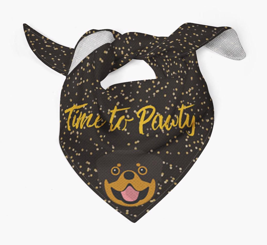 'Time to Pawty' {breedCommonName} Bandana