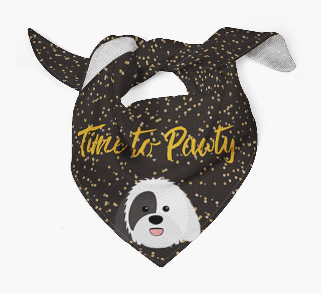 'Time to Pawty' {breedCommonName} Bandana