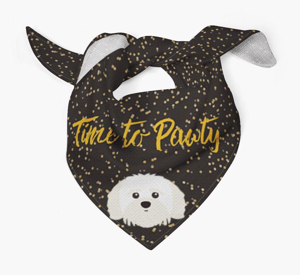 'Time to Pawty' {breedCommonName} Bandana