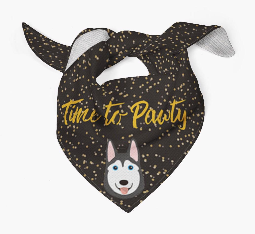 'Time to Pawty' {breedCommonName} Bandana