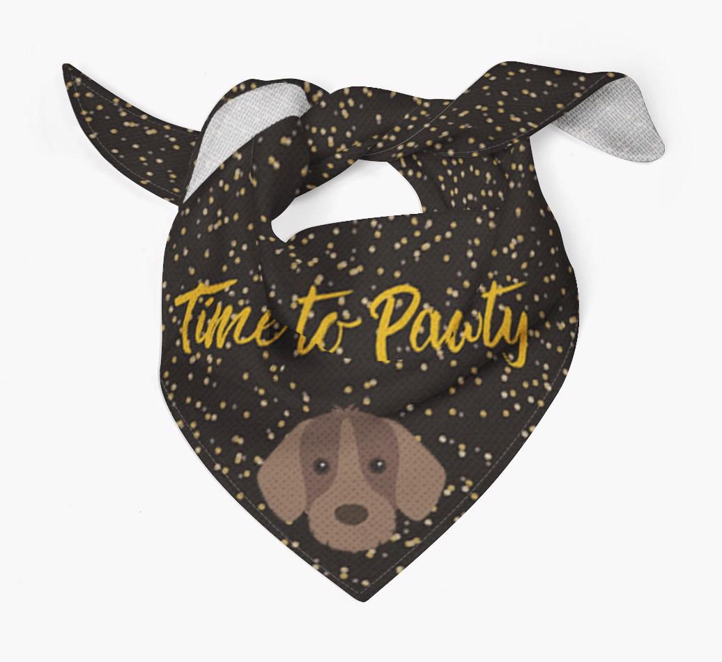 'Time to Pawty' {breedCommonName} Bandana