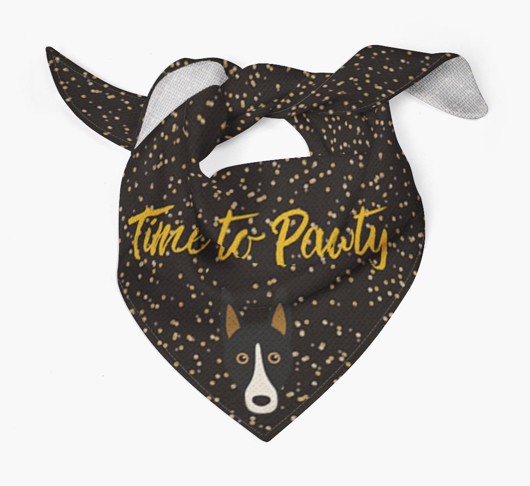 'Time to Pawty' {breedCommonName} Bandana