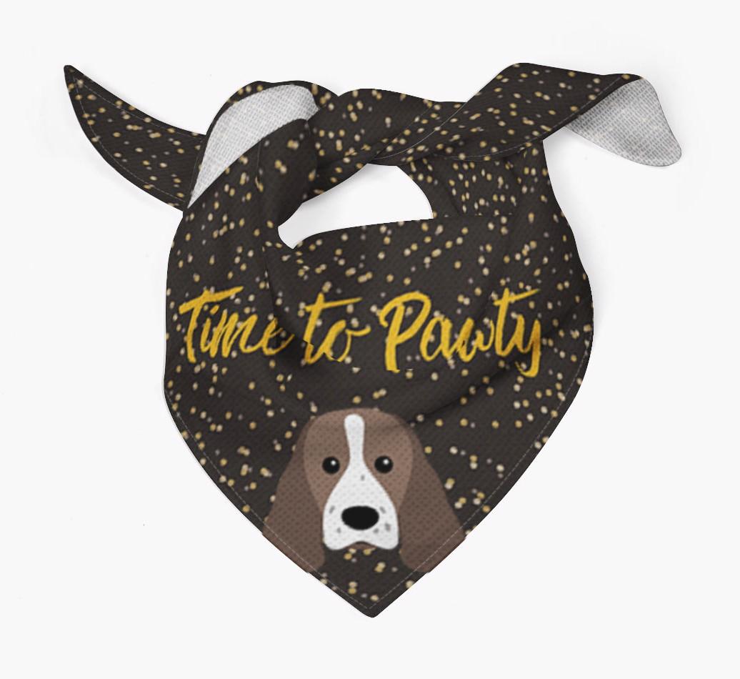 'Time to Pawty' {breedCommonName} Bandana