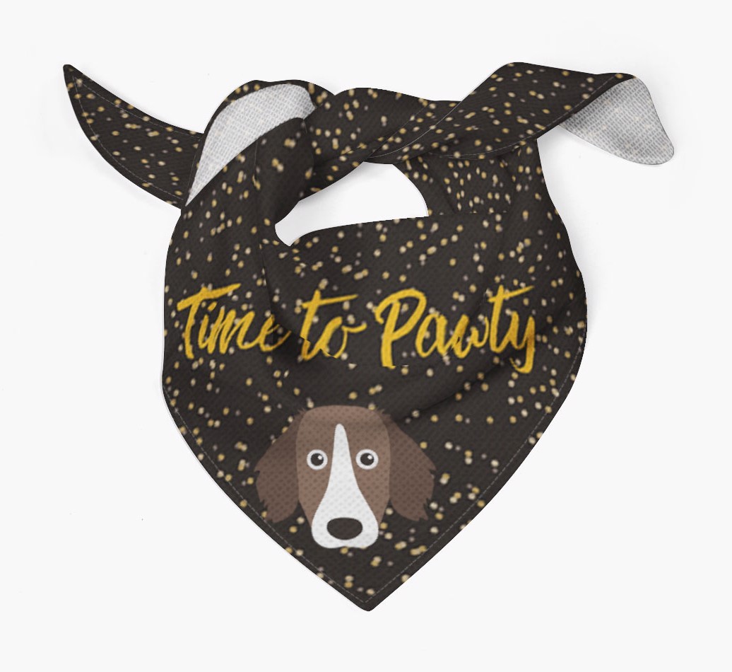 'Time to Pawty' {breedCommonName} Bandana