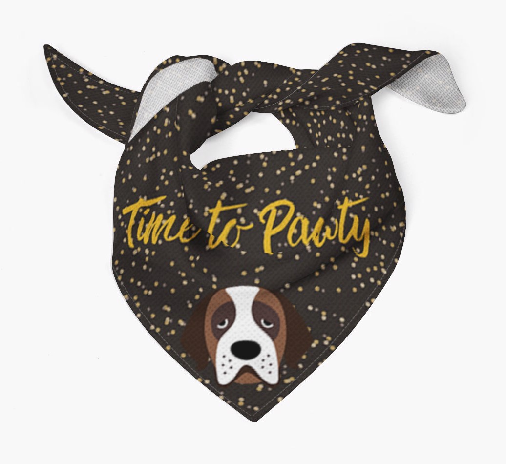 'Time to Pawty' {breedCommonName} Bandana