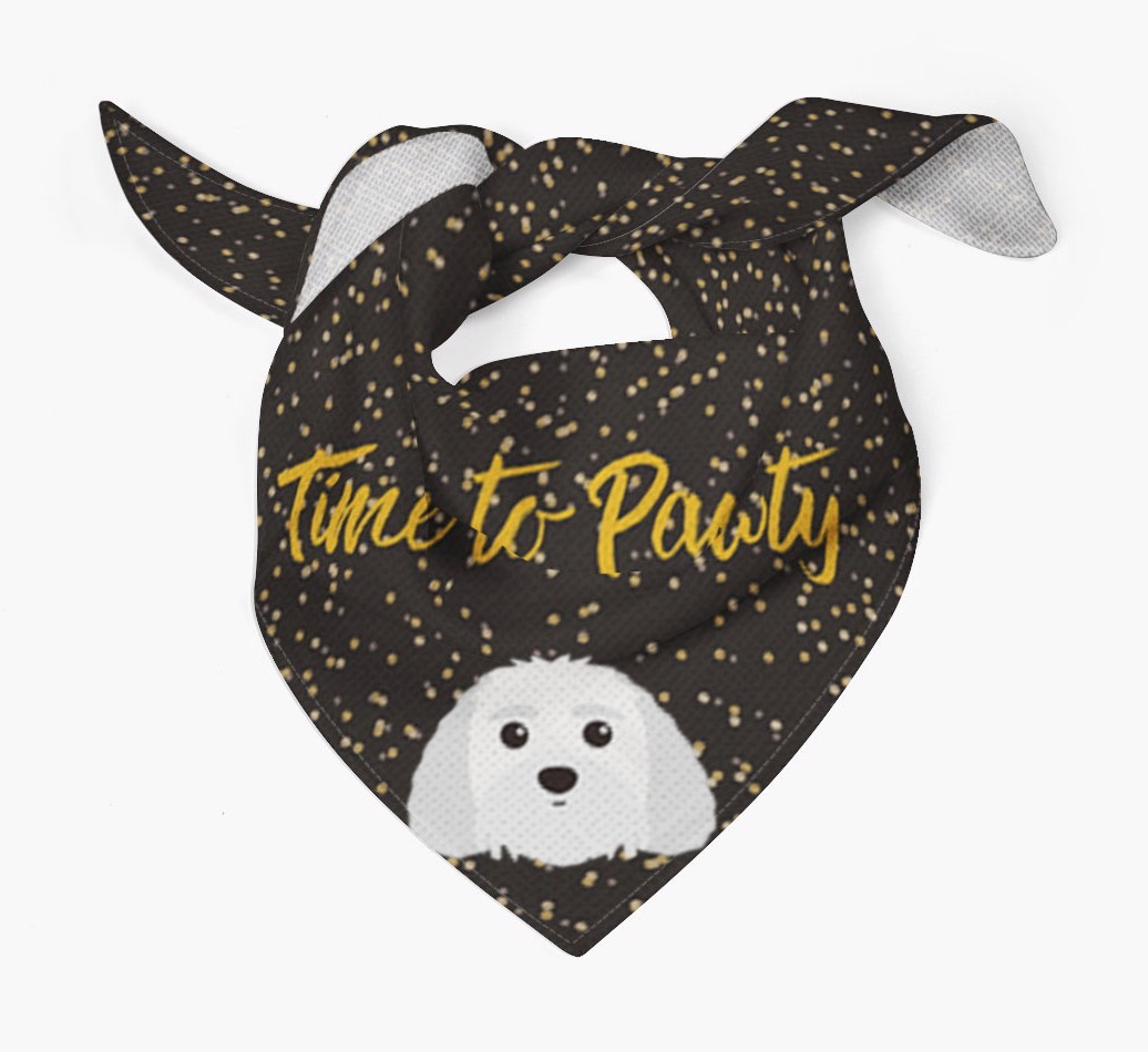 'Time to Pawty' {breedCommonName} Bandana