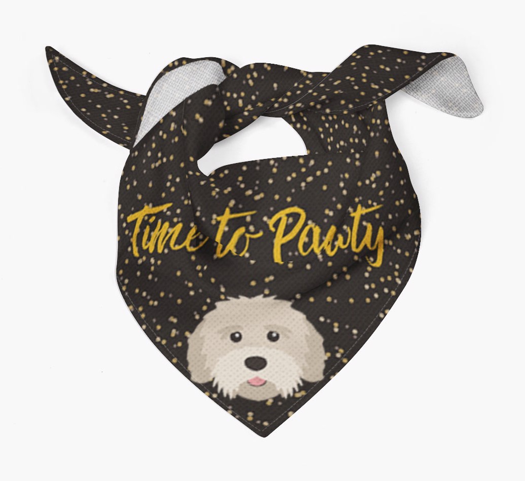 'Time to Pawty' {breedCommonName} Bandana