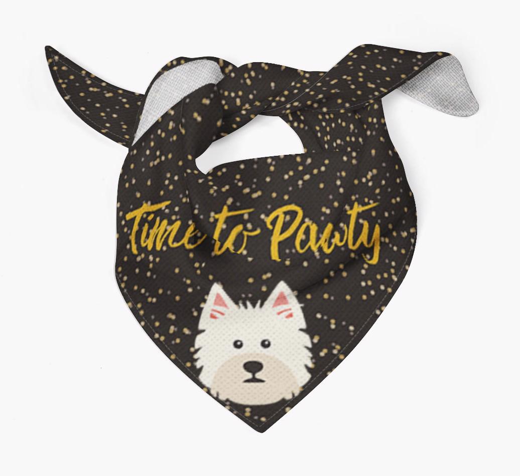 'Time to Pawty' {breedCommonName} Bandana
