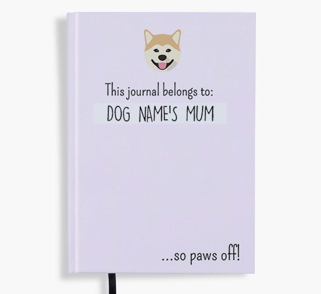 This Journal Belongs to: Personalised {breedShortName} Notebook