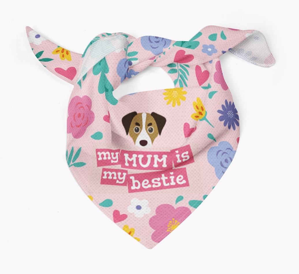 'Mum is my bestie' - Personalised {breedFullName} Bandana