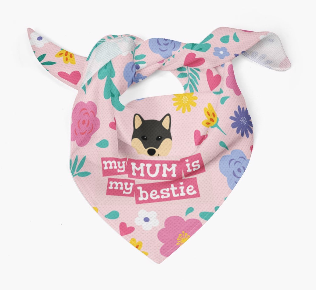 'Mum is my bestie' - Personalised {breedFullName} Bandana