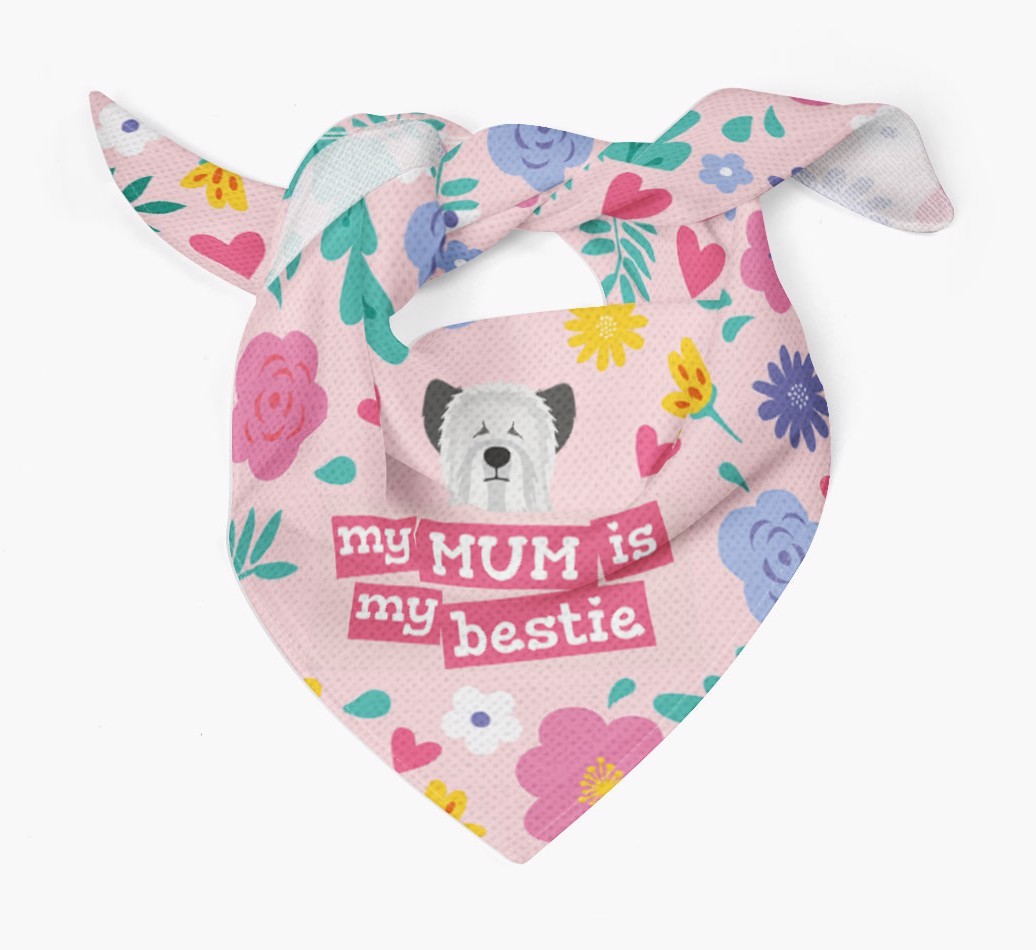 'Mum is my bestie' - Personalised {breedFullName} Bandana