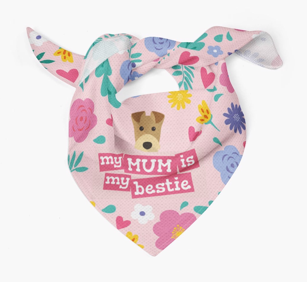 'Mum is my bestie' - Personalised {breedFullName} Bandana