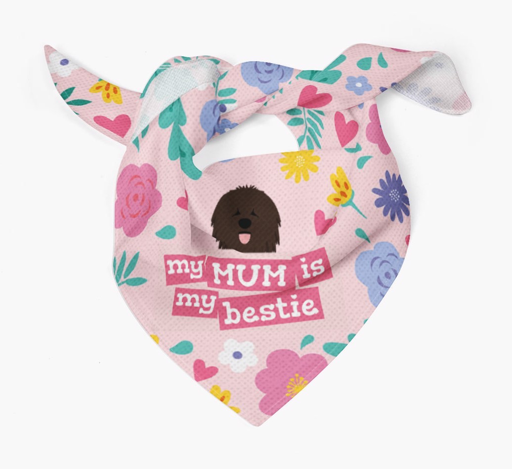 'Mum is my bestie' - Personalised {breedFullName} Bandana