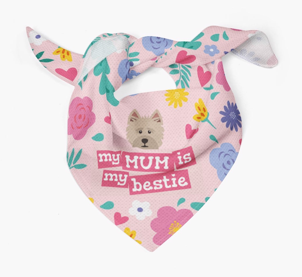 'Mum is my bestie' - Personalised {breedFullName} Bandana