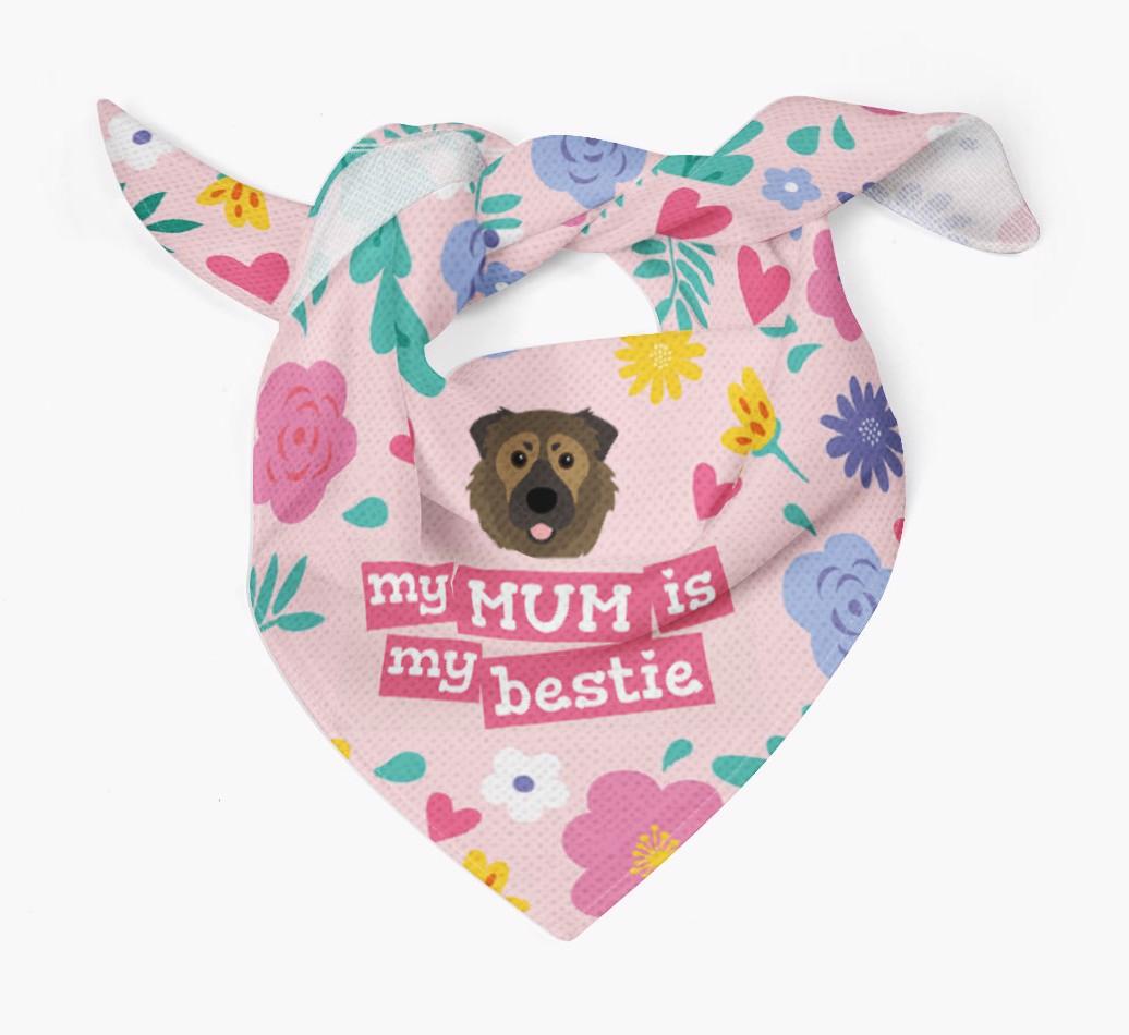 'Mum is my bestie' - Personalised {breedFullName} Bandana