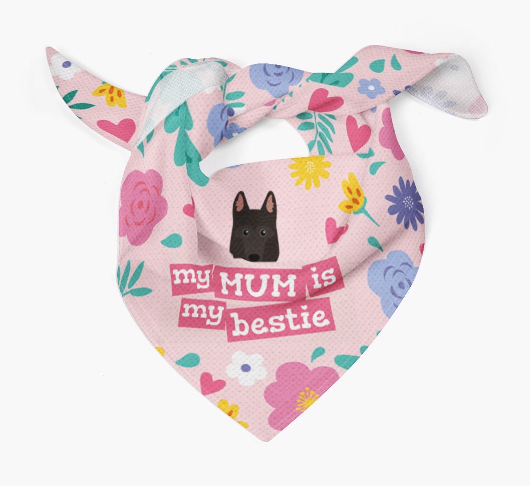 'Mum is my bestie' - Personalised {breedFullName} Bandana